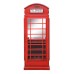 Drinks Cabinet - Iconic BT Telephone Box Style Bar in Pillar Box Red